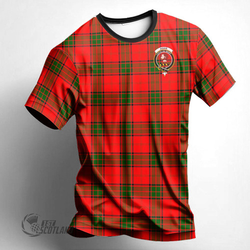 Adair Clothing Top - Full Plaid Tartan Crest T-Shirt A7