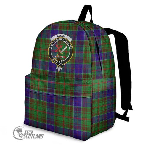 Adam Bag - Full Plaid Tartan Crest Backpack A7