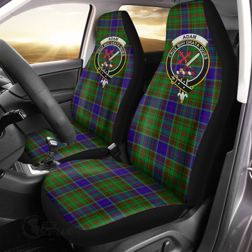 Adam Accessory - Full Plaid Tartan Crest Car Seat Covers A7