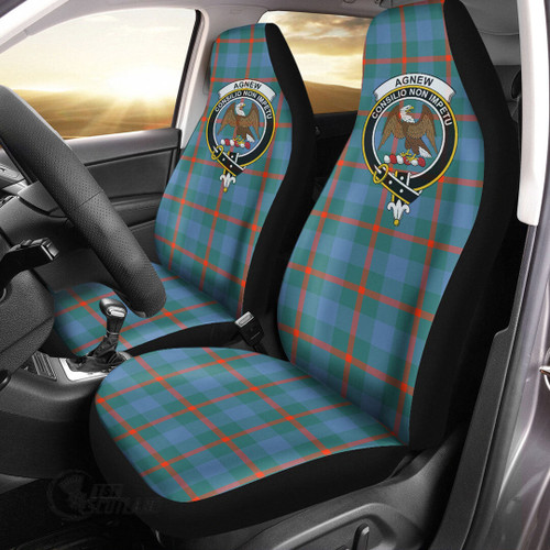 Agnew Ancient Accessory - Full Plaid Tartan Crest Car Seat Covers A7