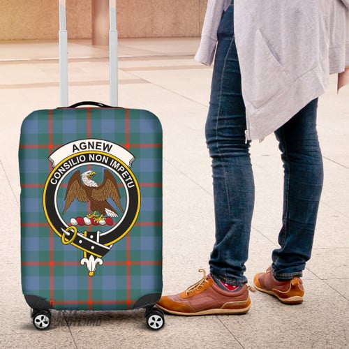 Agnew Ancient Accessory - Full Plaid Tartan Crest Luggage Cover A7