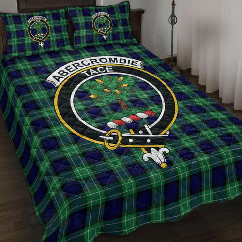 Abercrombie Home Decor - Full Plaid Tartan Crest Quilt Bed Set A7