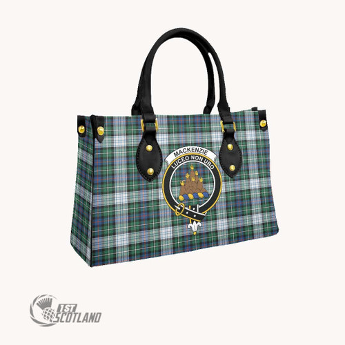 MacKenzie Dress Ancient Bag - Full Plaid Tartan Crest Square Tote Bag A35