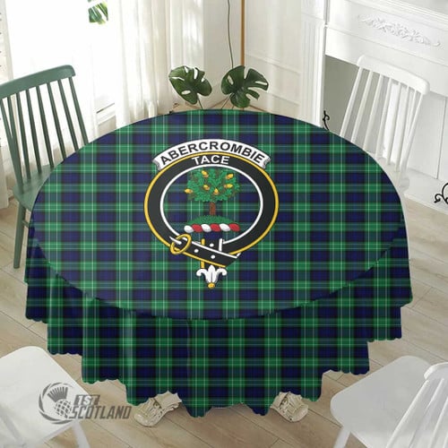 Abercrombie Home Decor - Full Plaid Tartan Crest Tablecloth A7