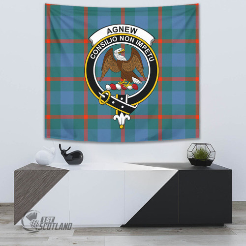 Agnew Ancient Home Decor - Full Plaid Tartan Crest Tapestry A7
