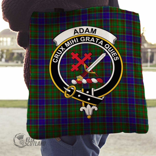 Adam Bag - Full Plaid Tartan Crest Tote Bag A7