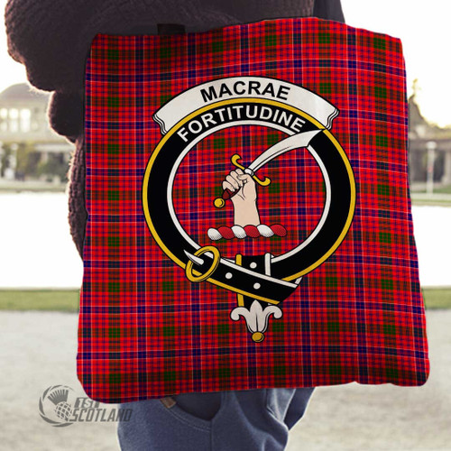 MacRae Modern Bag - Full Plaid Tartan Crest Tote Bag A7