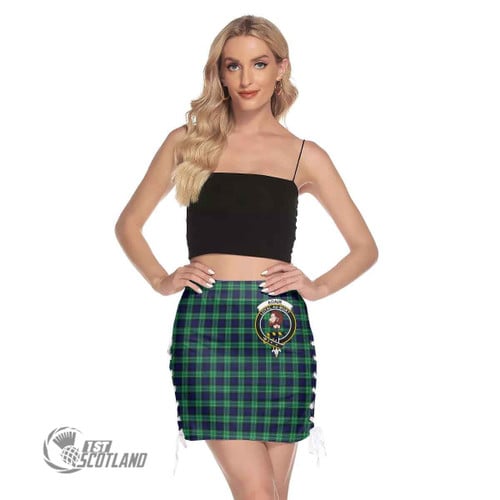 Abercrombie Women Skirt - Full Plaid Tartan Crest Side Strap Closure Mini Skirt A31