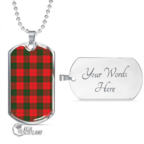 Erskine Modern Jewelry - Full Plaid Tartan Dog Tag A7