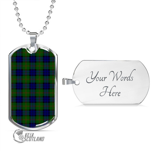 Dundas Modern Jewelry - Full Plaid Tartan Dog Tag A7