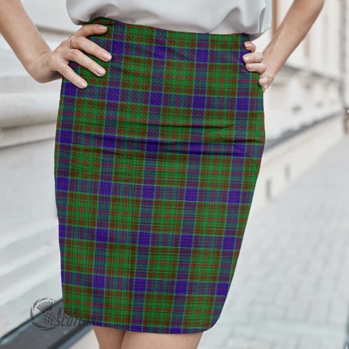 Adam Women Skirt - Full Plaid Tartan Fitted Skirt A7
