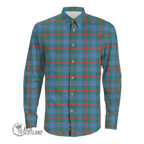 Agnew Ancient Clothing Top - Full Plaid Tartan Long Sleeve Button Shirt A7