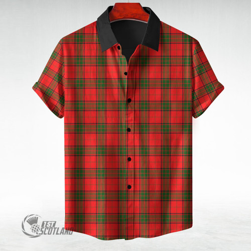 Adair Clothing Top - Full Plaid Tartan Short Sleeve Button Shirt A7
