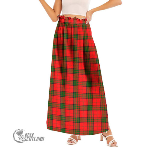 Adair Women Skirt - Full Plaid Tartan Side Split Long Skirt A7