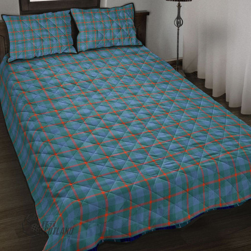 Agnew Ancient Home Decor - Full Plaid Tartan Quilt Bed Set A7