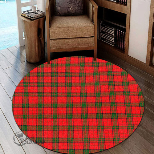 Adair Home Decor - Full Plaid Tartan Round Carpet A7
