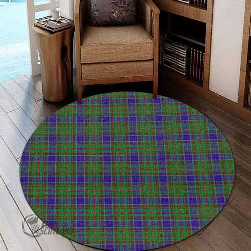 Adam Home Decor - Full Plaid Tartan Round Carpet A7