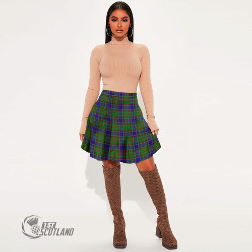 Adam Women Skirt - Full Plaid Tartan Mini Skirt A7