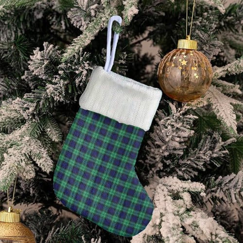 Abercrombie Home Decor - Full Plaid Tartan Christmas Socks A35