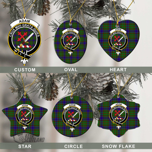 Adam Home Decor - Full Plaid Tartan Crest Christmas Ornament A31