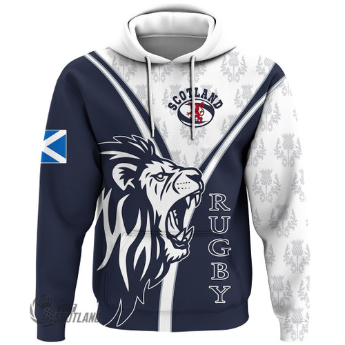Scottish Clothing - Lion Rampant Rugby Style Hoodie A35