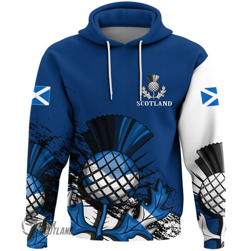 Scottish Clothing - Thistle Flag Style Hoodie A7
