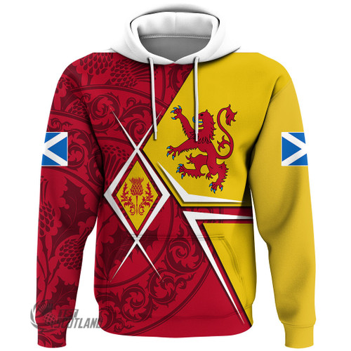 Scottish Clothing - Lion Rampant With Thistle Flower Hoodie A35