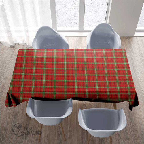 Morrison Red Modern Home Decor - Full Plaid Tartan Rectangle Tablecloth T5