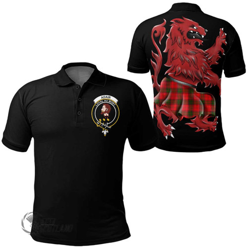 Adair Clothing Top - Kilt On Scottish Lion Tartan Crest Polo Shirt T5