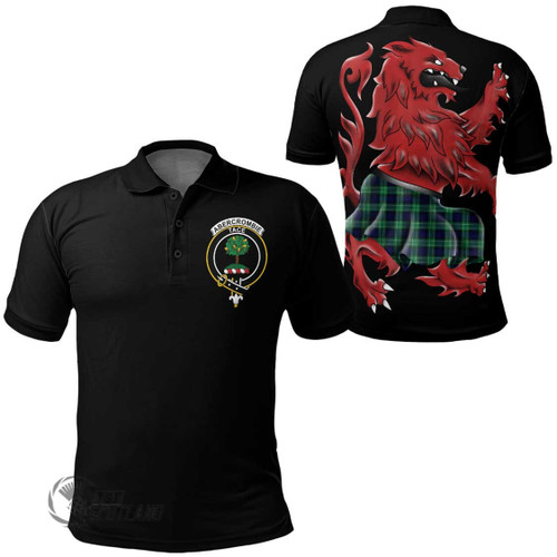 Abercrombie Clothing Top - Kilt On Scottish Lion Tartan Crest Polo Shirt T5