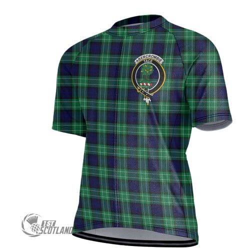 Abercrombie Clothing Top - Full Plaid Tartan Crest Men Cycling Jersey T5