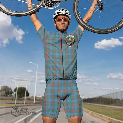 Agnew Ancient Clothing - Full Plaid Tartan Crest Men Cycling Set T5
