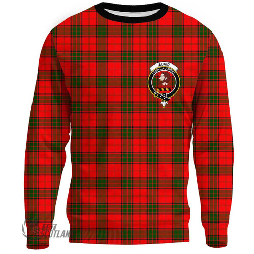 Adair Clothing Top - Full Plaid Tartan Crest Sweatshirt A7