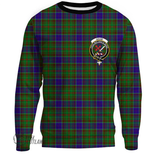 Adam Clothing Top - Full Plaid Tartan Crest Sweatshirt A7