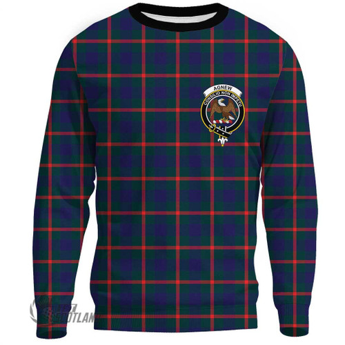 Agnew Modern Clothing Top - Full Plaid Tartan Crest Sweatshirt A7