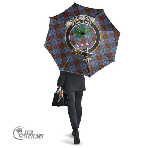 Anderson Modern Accessory - Full Plaid Tartan Crest Umbrella A7