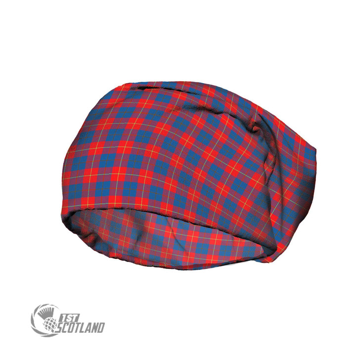 Scottish Galloway Red Tartan Beanie Hat Full Plaid