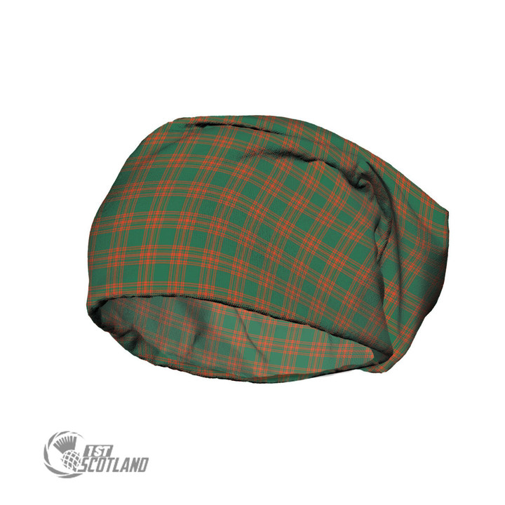 Scottish Menzies Green Ancient Tartan Beanie Hat Full Plaid