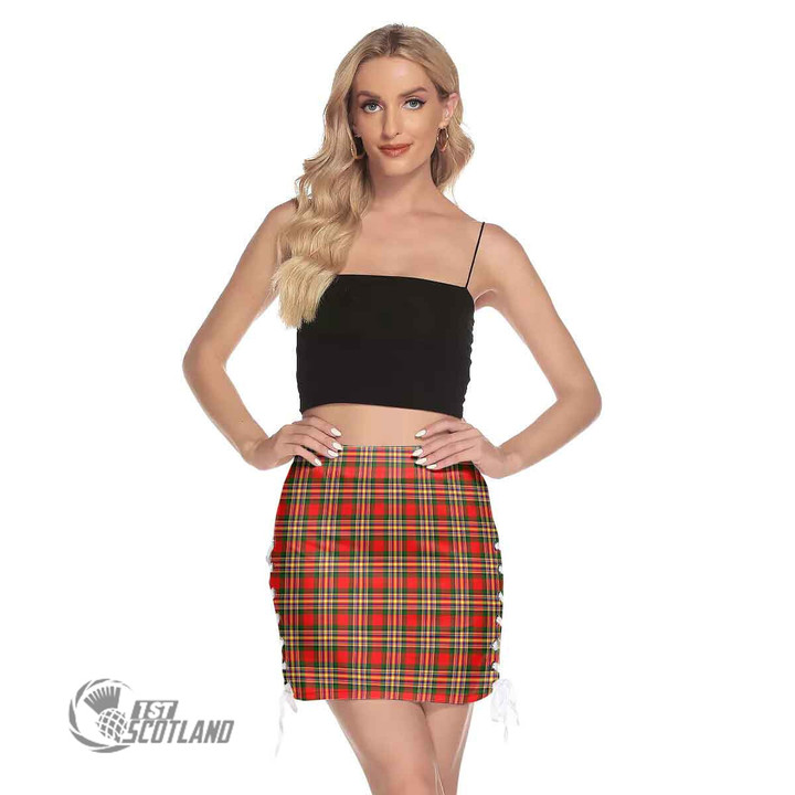 Scottish MacGill Modern Tartan Side Strap Closure Mini Skirt Full Plaid