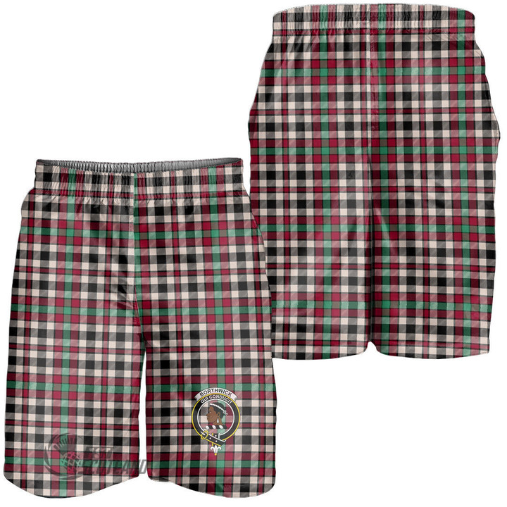 Scottish Borthwick Dress Ancient Tartan Crest Men Shorts Full Plaid