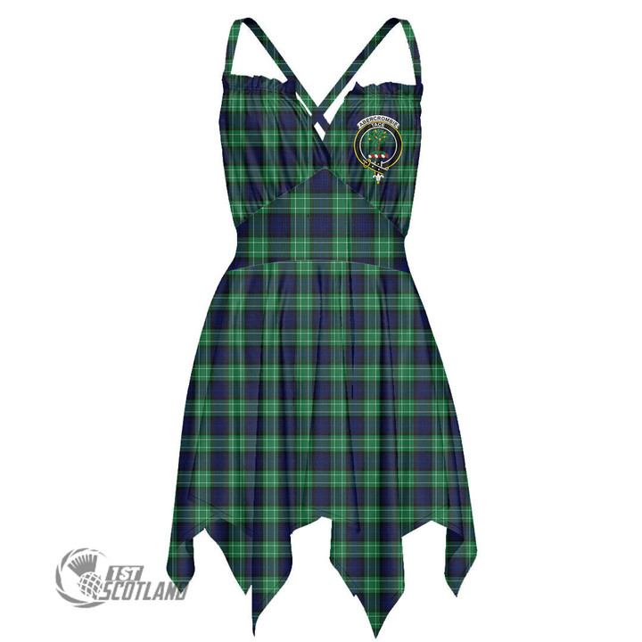 Scottish Abercrombie Tartan Crest Slip Dress Full Plaid