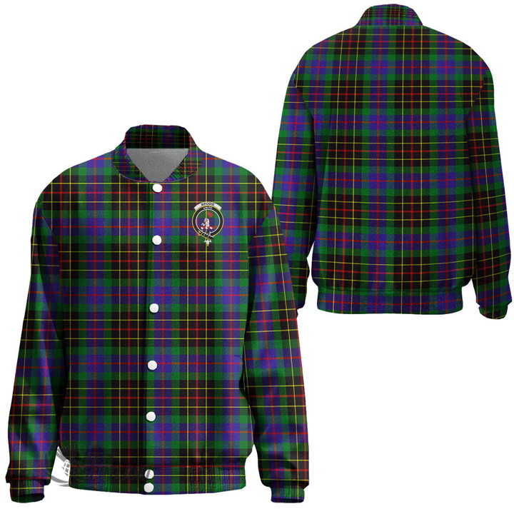 Scottish Brodie Hunting Modern Tartan Crest Stand Collar Jacket Full Plaid