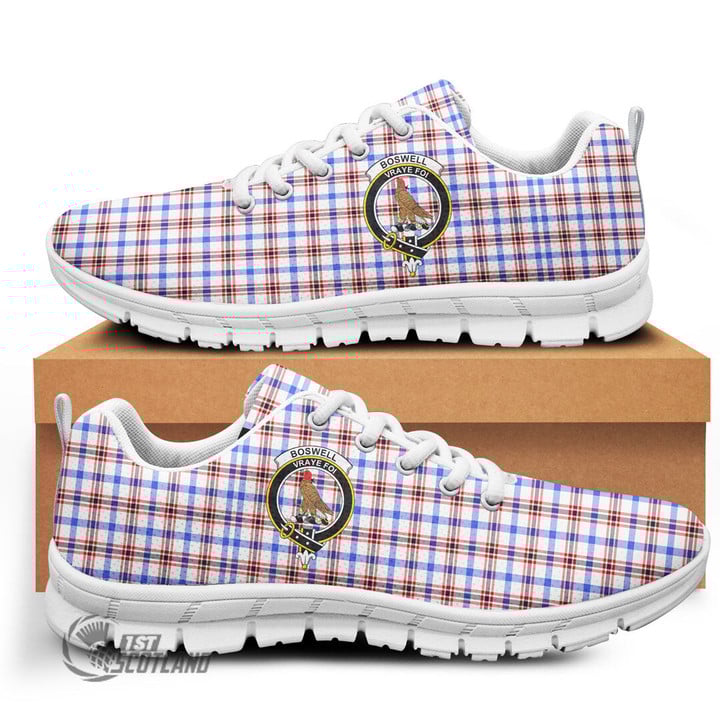 Scottish Boswell Modern Tartan Crest Sneakers Full Plaid