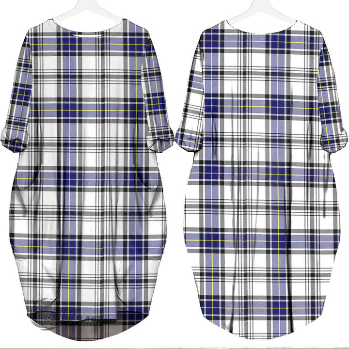 Scottish Hannay Modern Tartan Batwing Pocket Dress Full Plaid