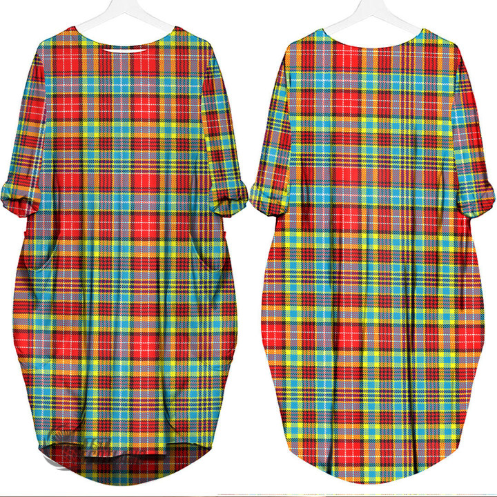 Scottish Ogilvie Tartan Batwing Pocket Dress Full Plaid