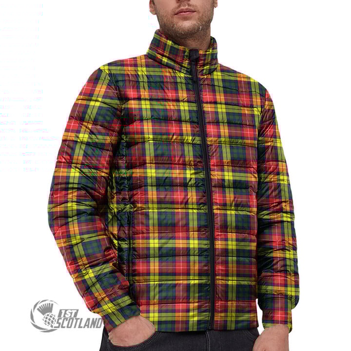Scottish Buchanan Modern Tartan Padded Jacket Full Plaid