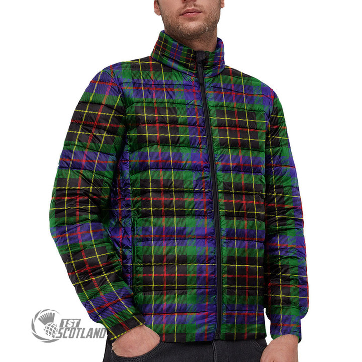 Scottish Brodie Hunting Modern Tartan Padded Jacket Full Plaid