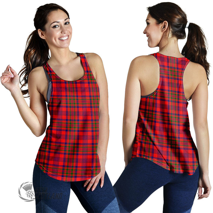 Scottish Murray of Tulloch Modern Tartan Women Racerback Tank Full Plaid