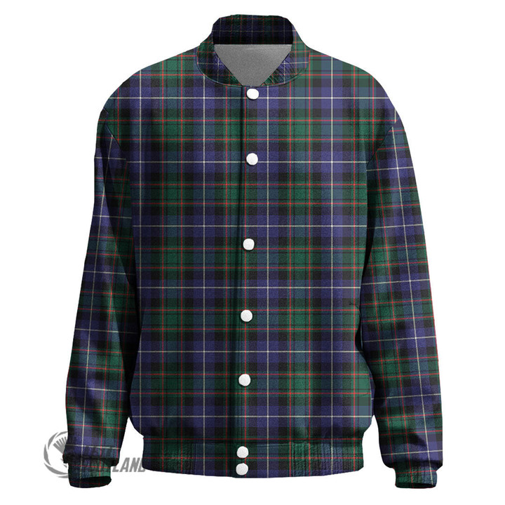 Scottish MacRae Hunting Modern Tartan Stand Collar Jacket Full Plaid