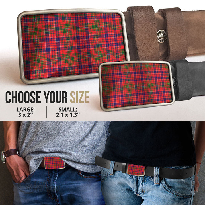 Scottish Lumsden Modern Tartan Belt Buckle Full Plaid